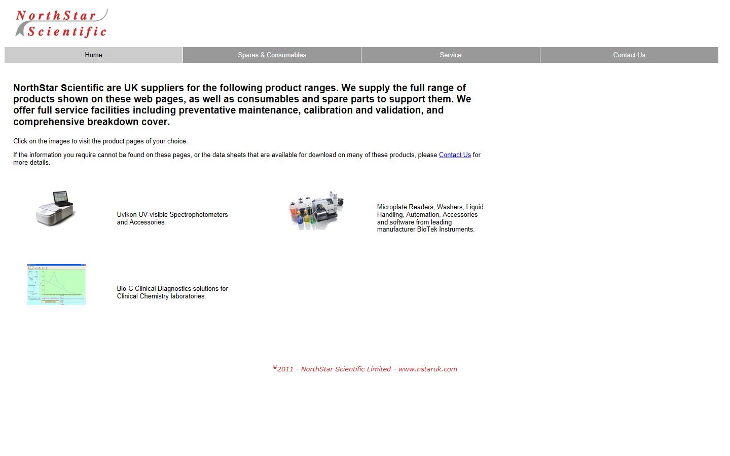 NorthStar Scientific Ltd Website