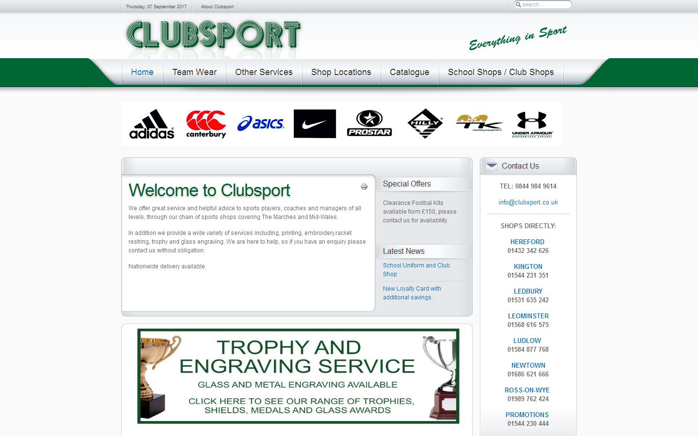 Clubsport Promotions Website