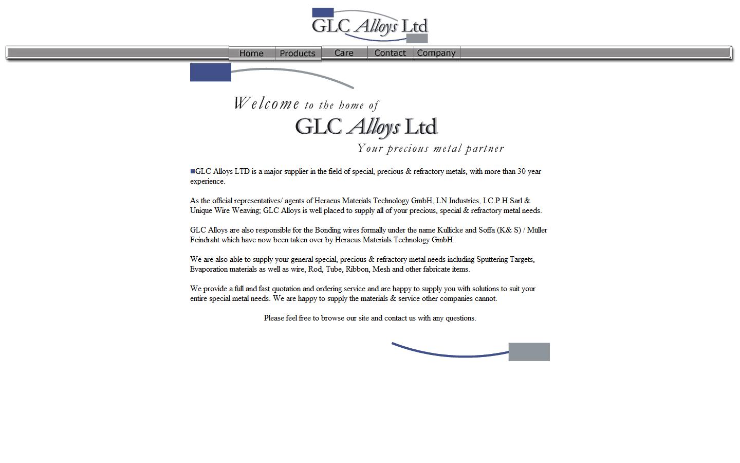 GLC Alloys Ltd Website
