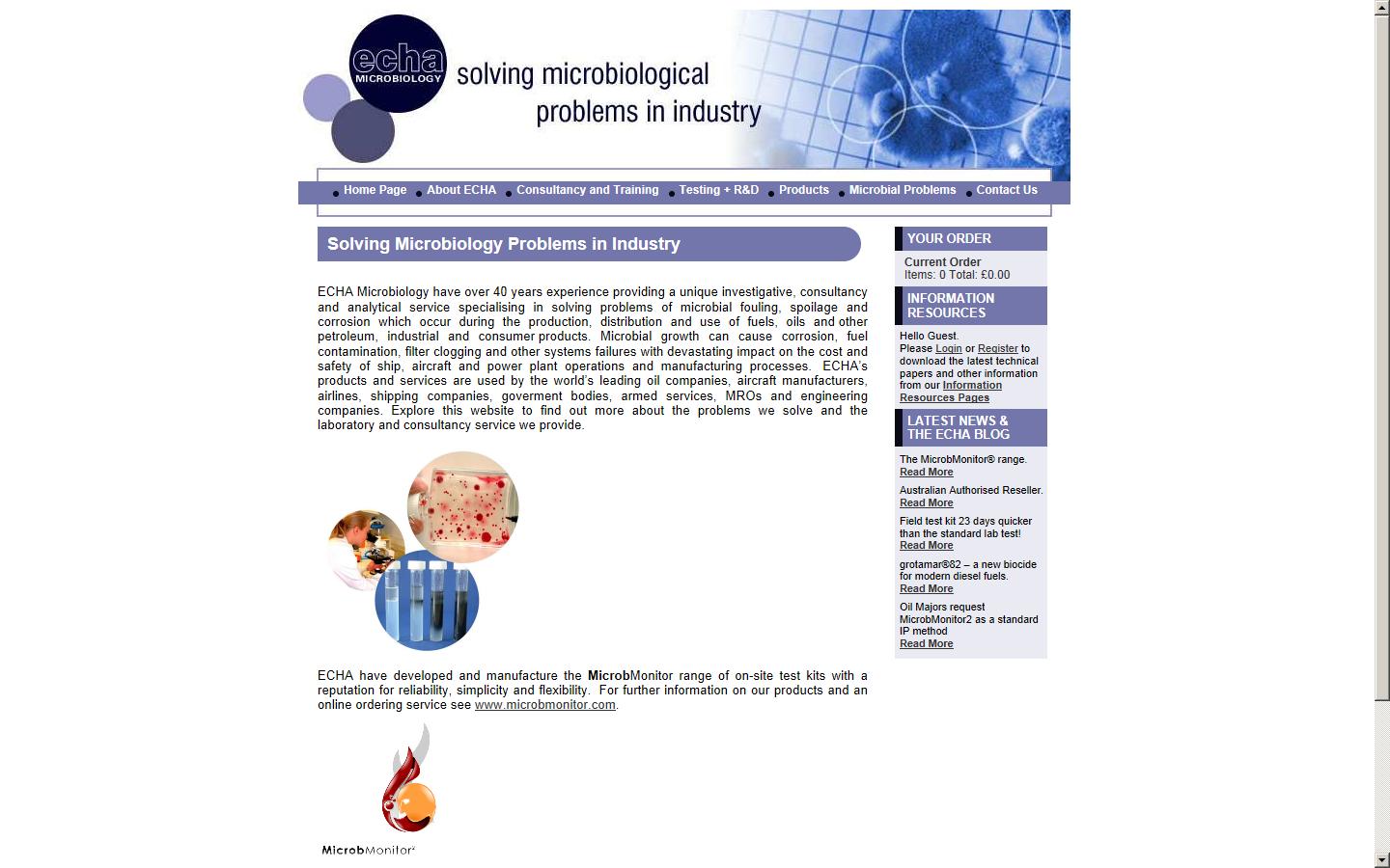 Echa Microbiology Ltd Website