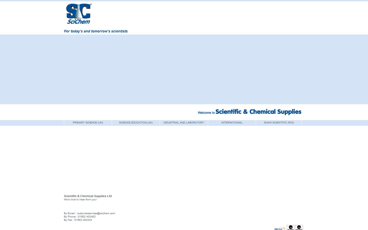 Scientific & Chemical Supplies Ltd Website