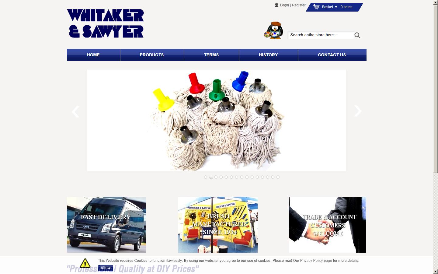 Whitaker & Sawyer (Brushes) Ltd Website