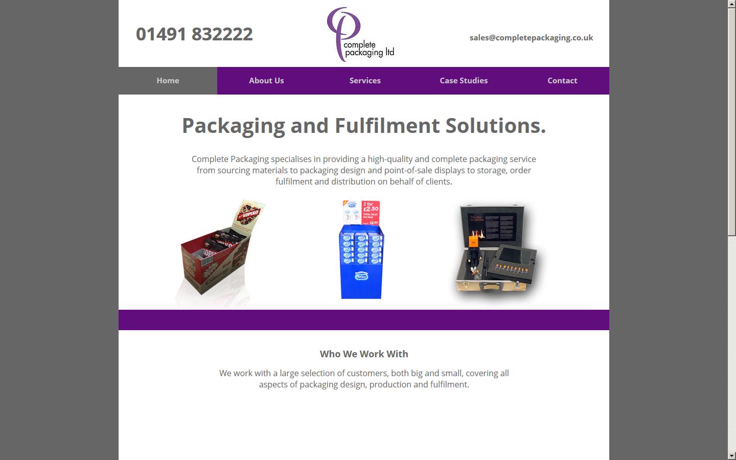 Complete Packaging Ltd Website