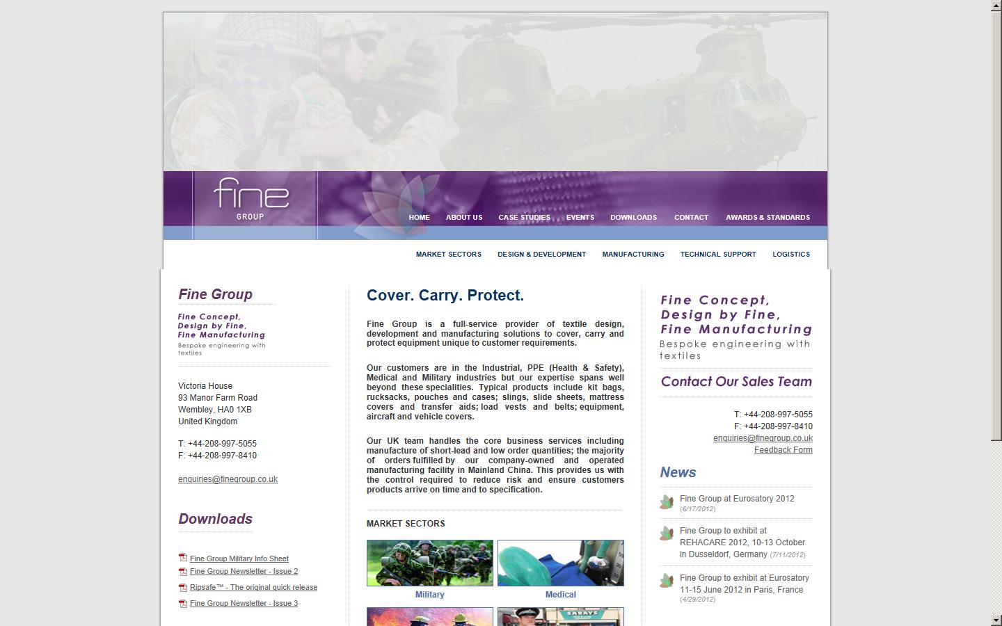 H Fine & Son Ltd Website