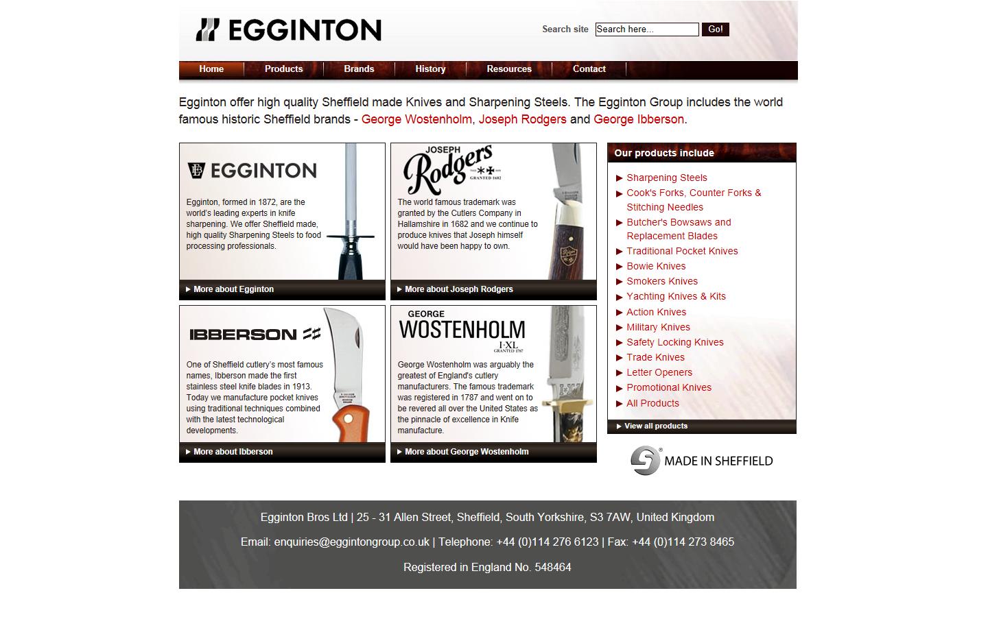 Eggerton Brothers Ltd Website