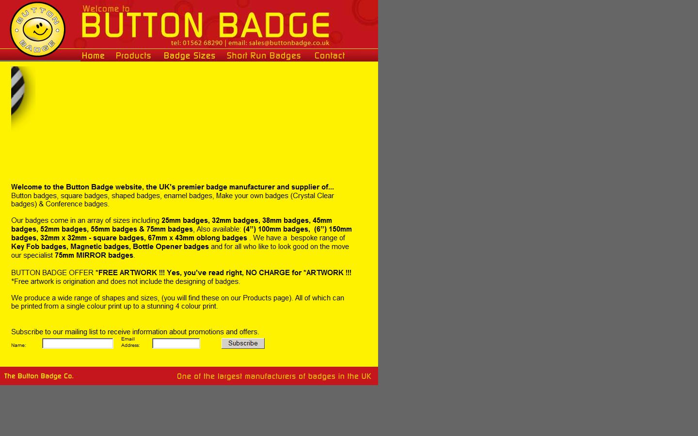 Button Badge Co Ltd Website