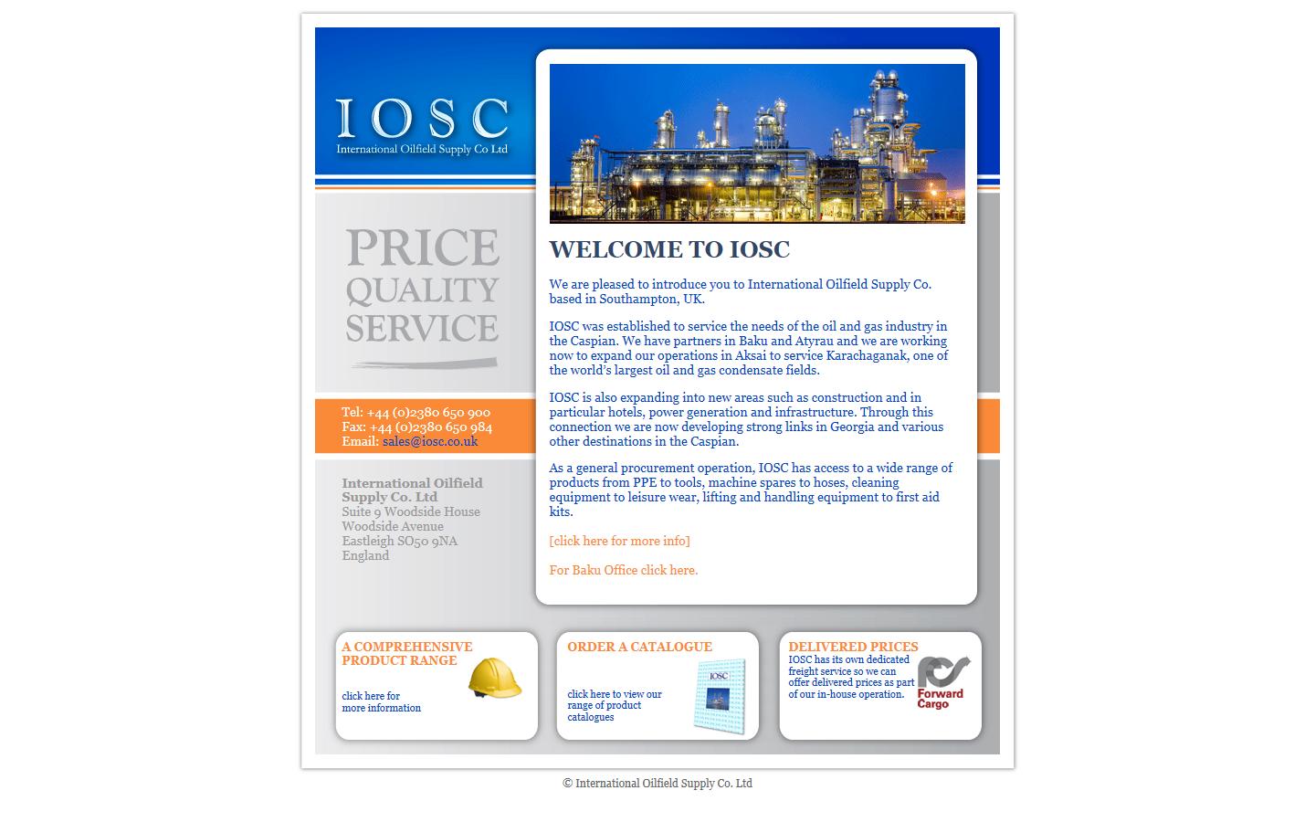 International Oilfield Supply Company Website