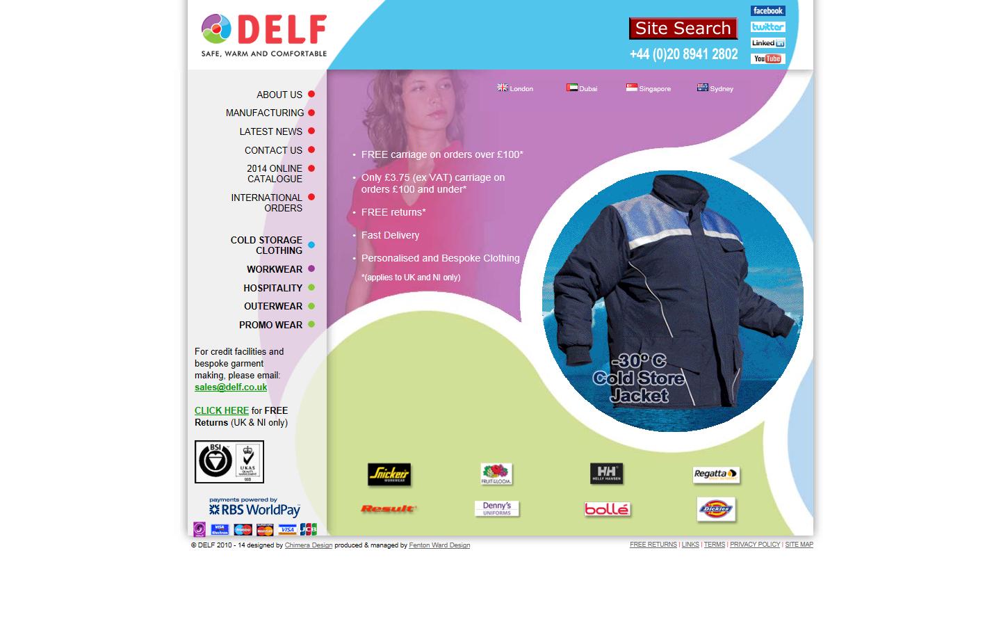 Delf Cold Wear Solutions Website