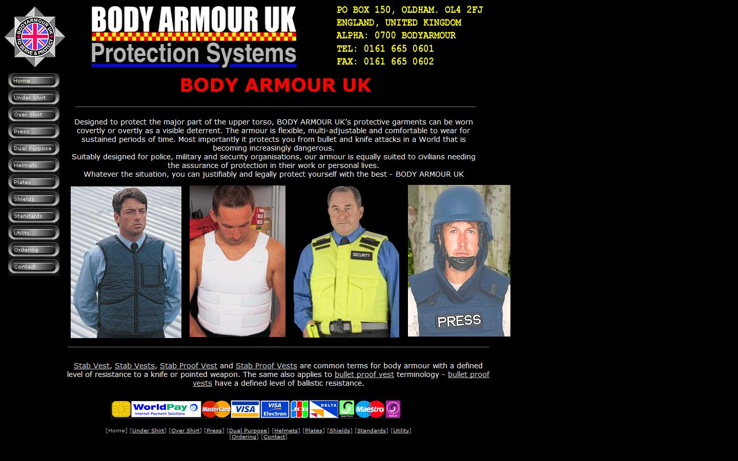 Body Armour (UK) Website