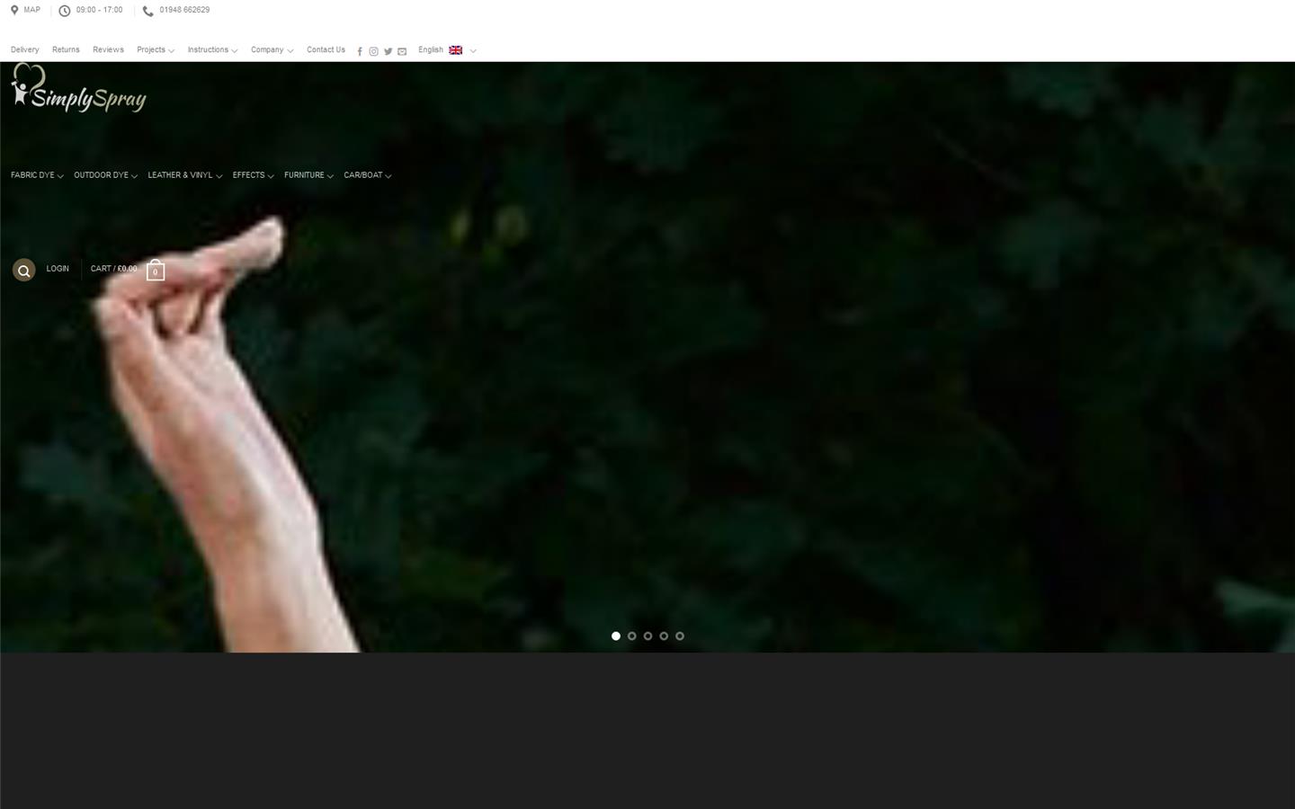 Fabricspray.co.uk Website