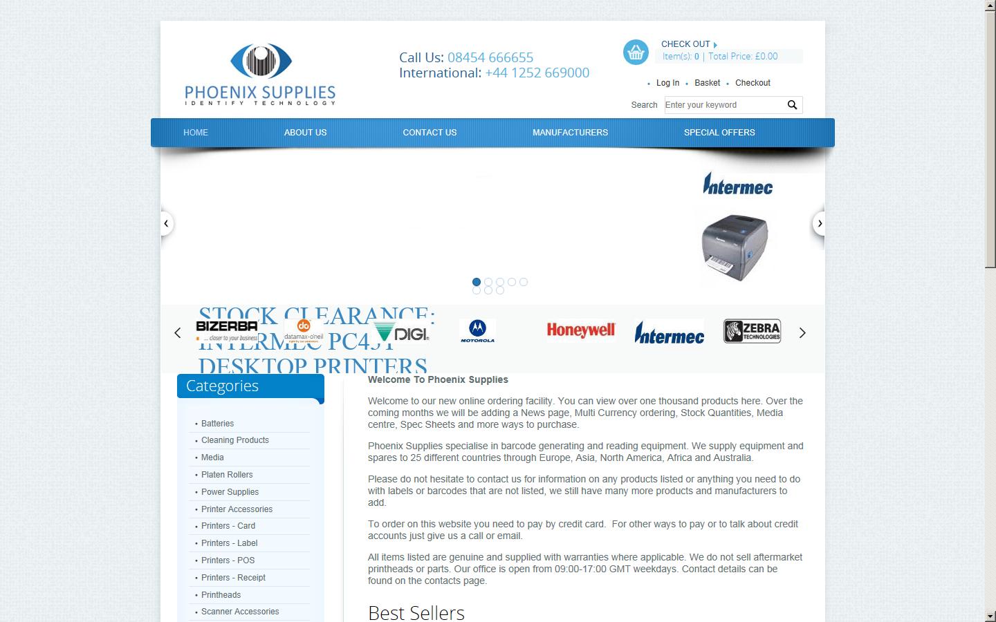 Phoenix Supplies Website