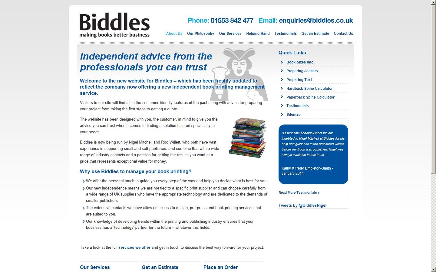 Biddles Ltd Website