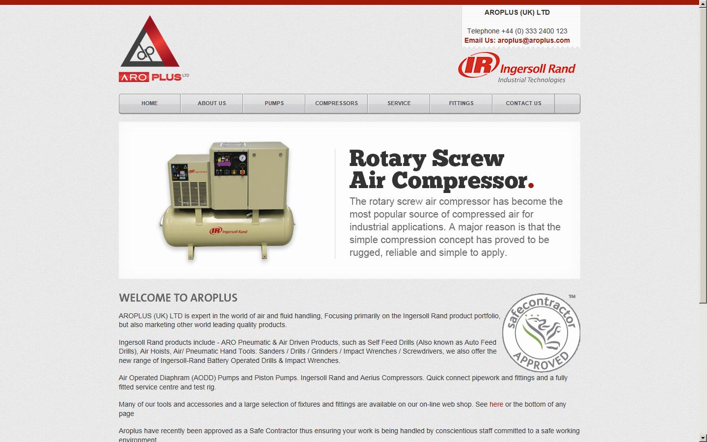 Aroplus (UK) Ltd Website