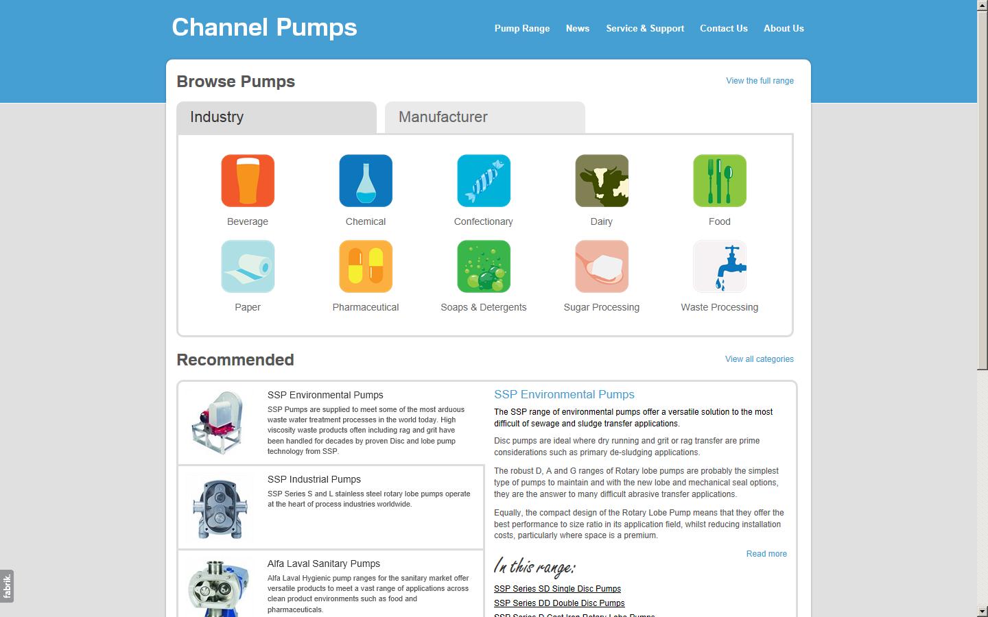Channel Pumps Ltd Website