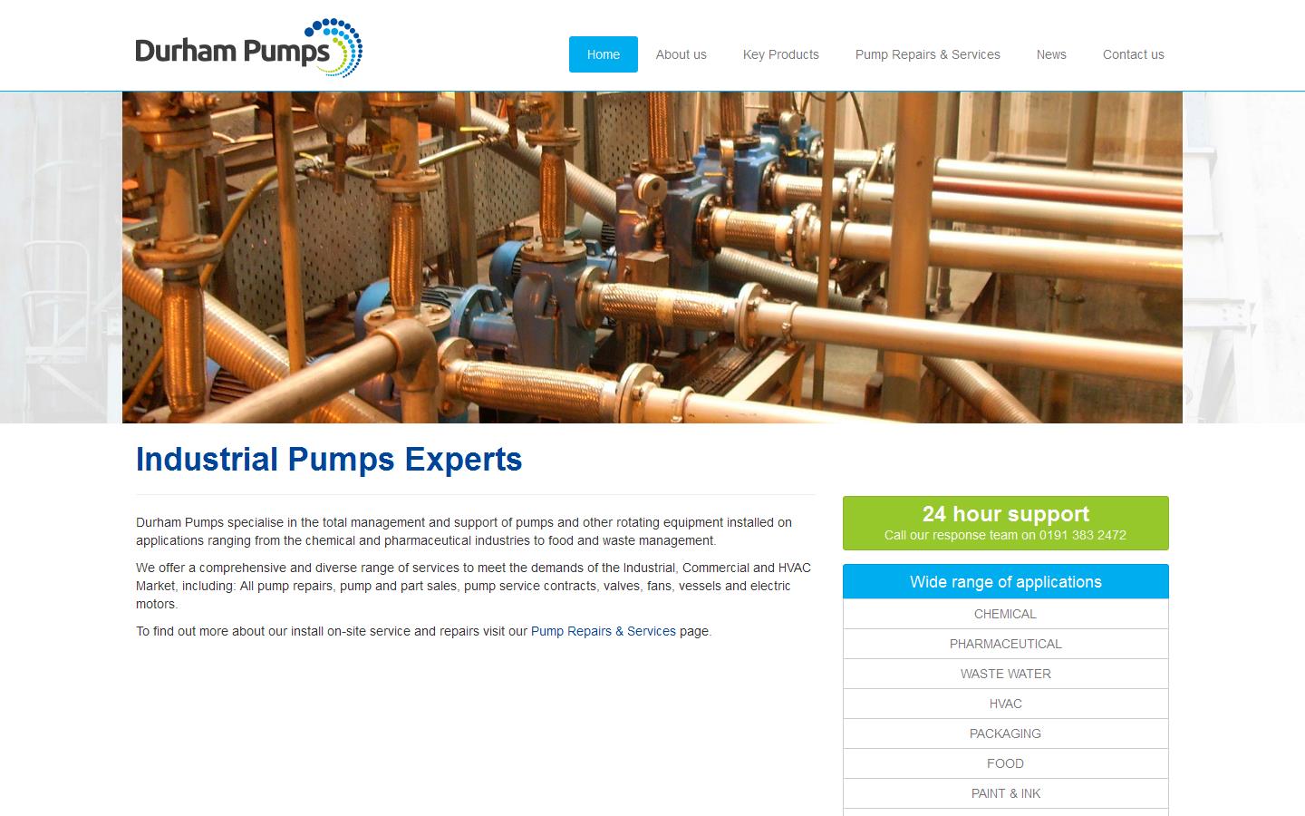 Durham Pumps Ltd Website
