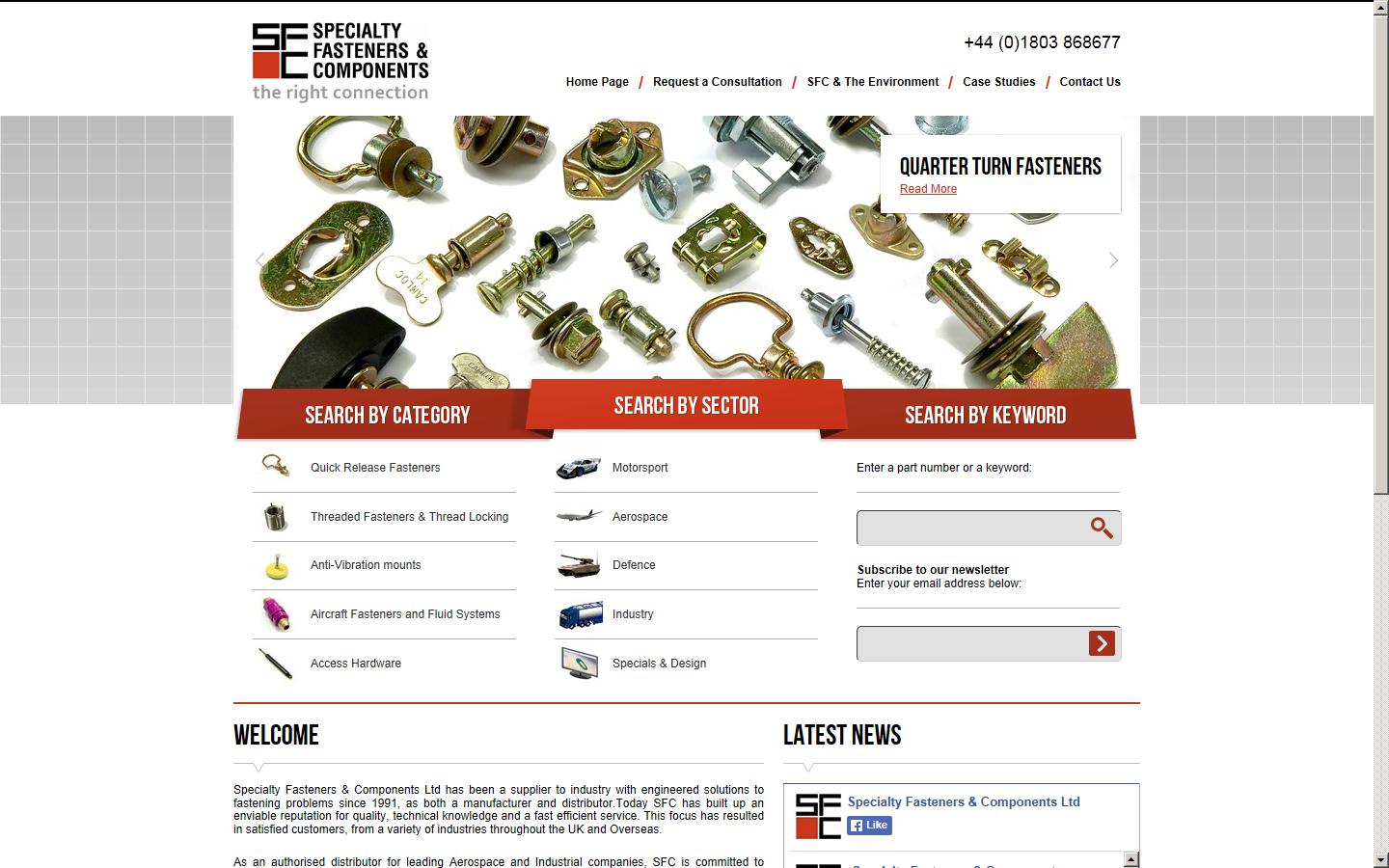 Specialty Fasteners & Components Ltd Website