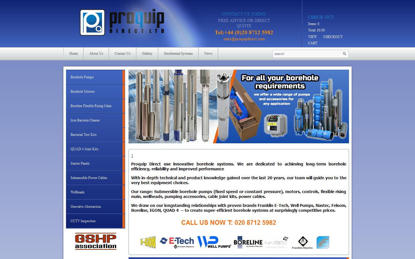 Proquip Direct Ltd Website