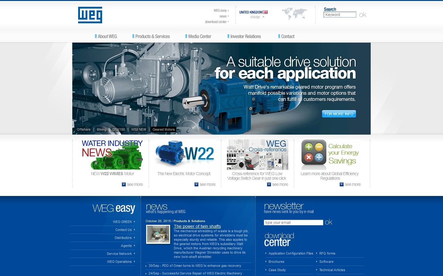 WEG (UK) Ltd Website