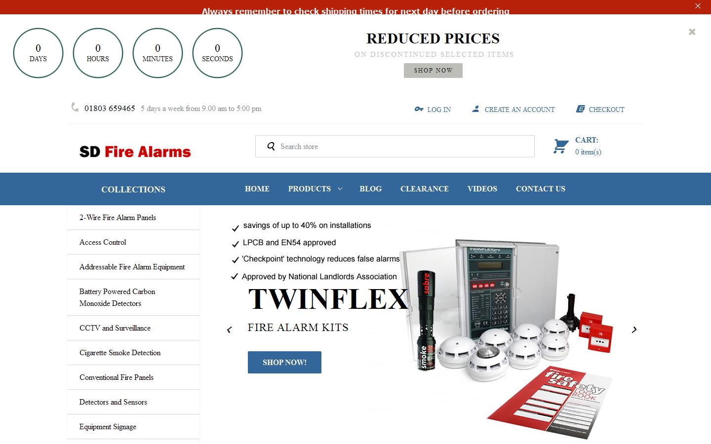 SD Fire Alarms Website