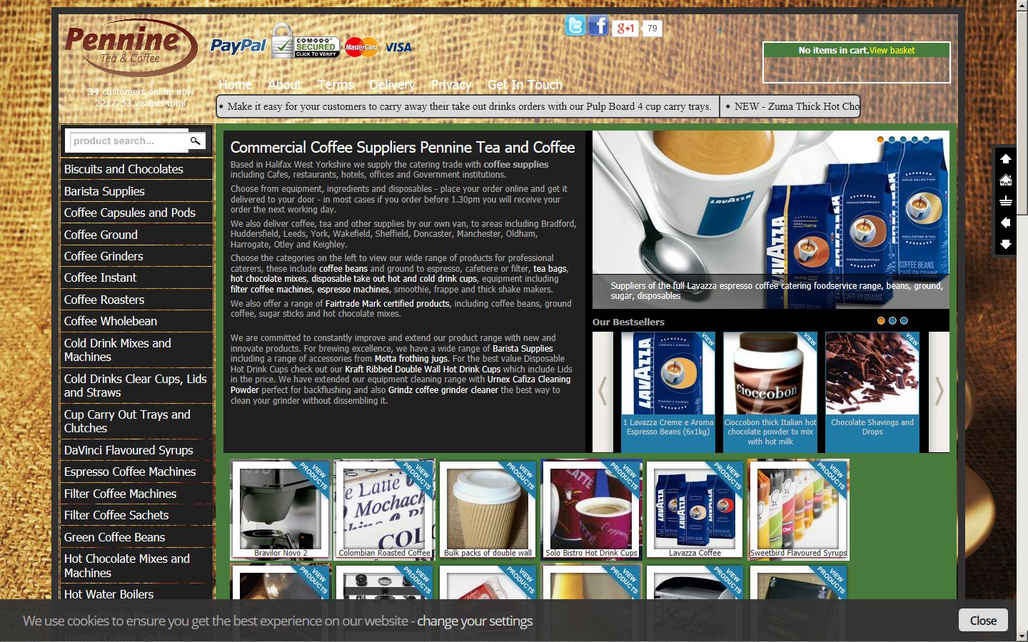 Pennine Tea & Coffee Website