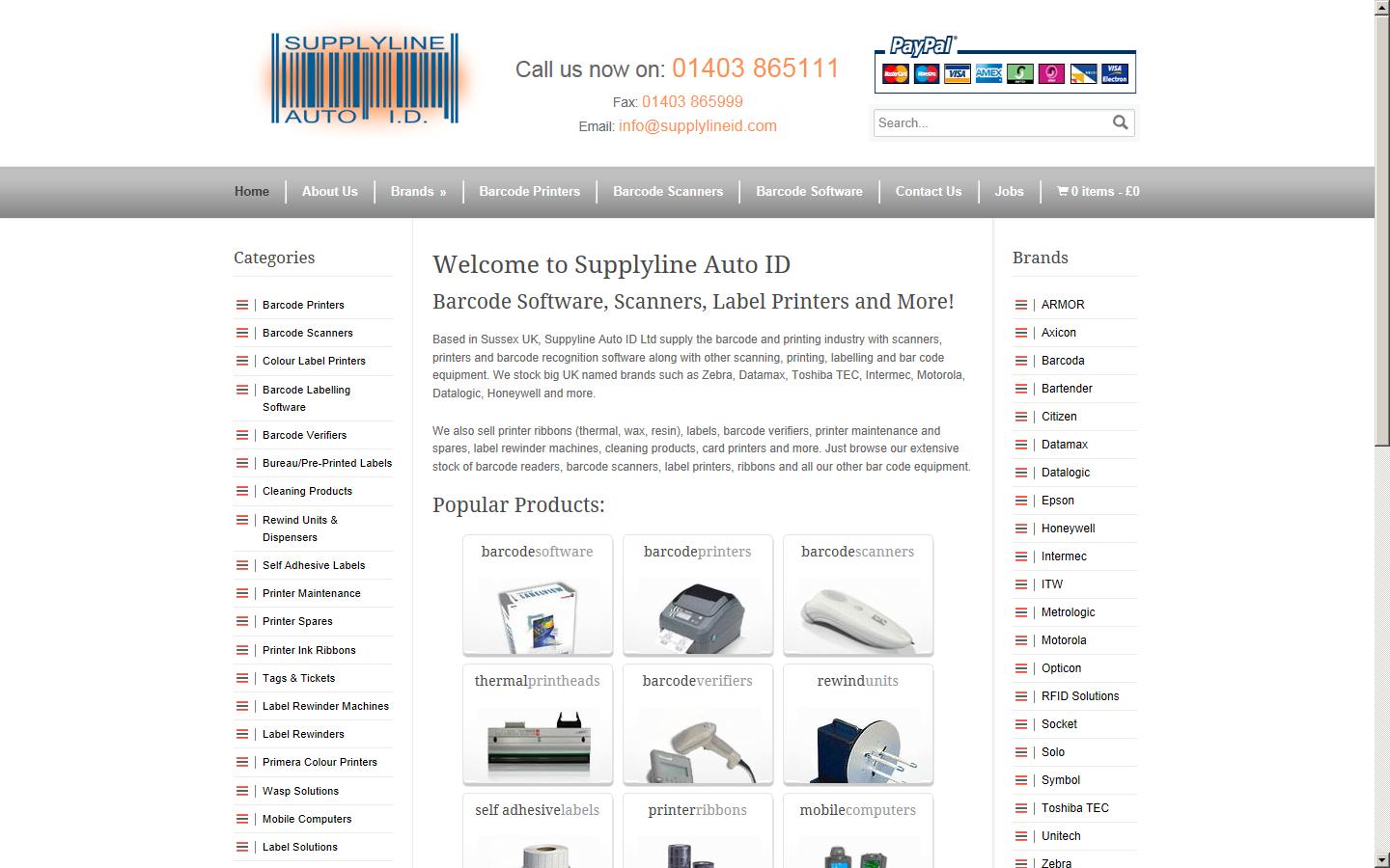 Supplyline Auto ID Ltd Website