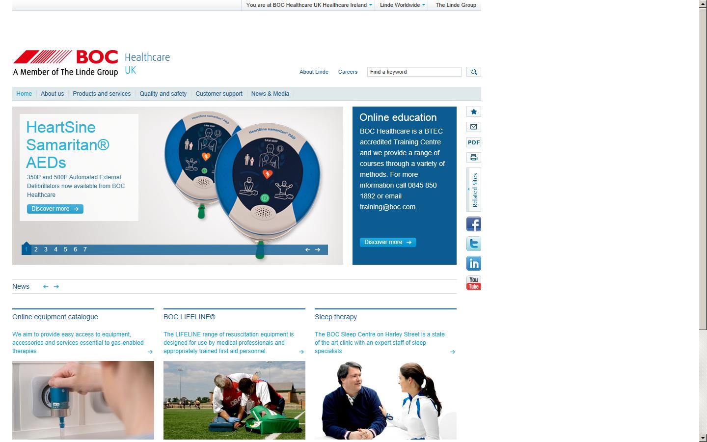 BOC Healthcare Website