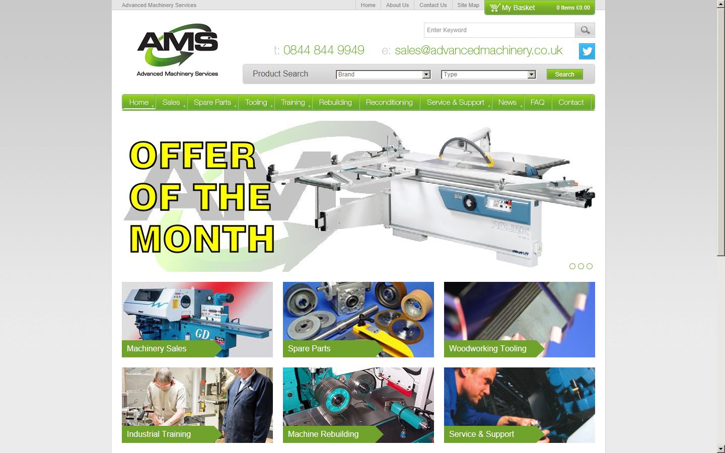 Advanced Machinery Services Website
