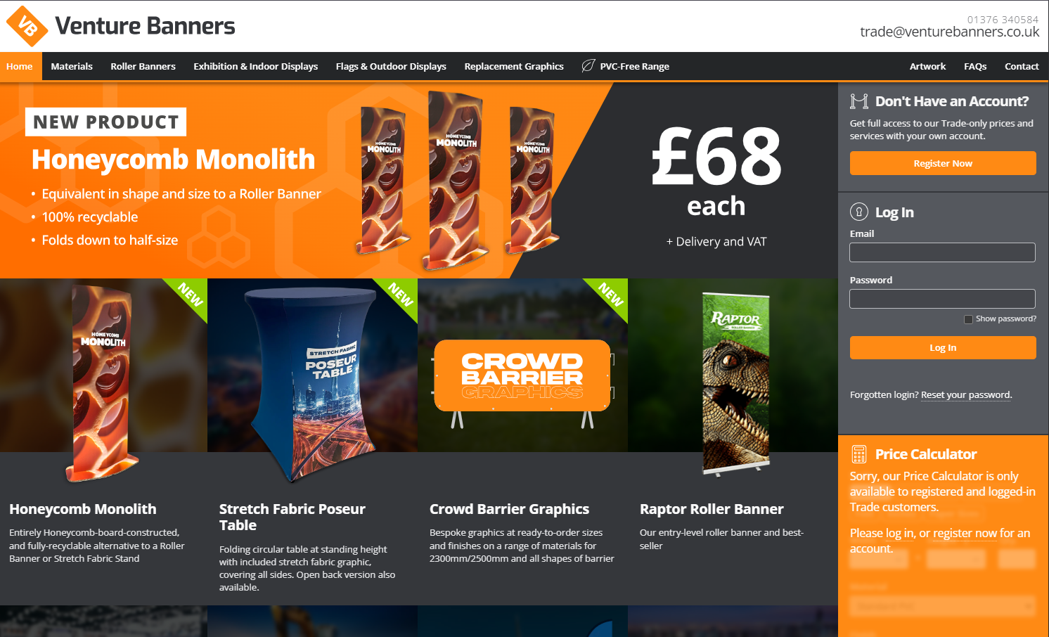 Venture Banners Website