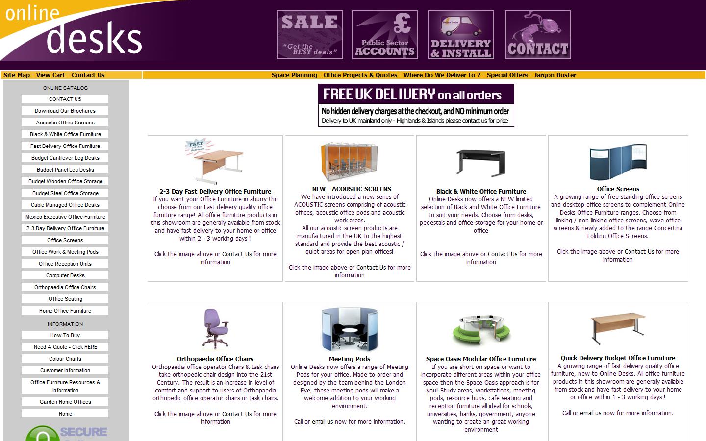 Online Desks Ltd Website
