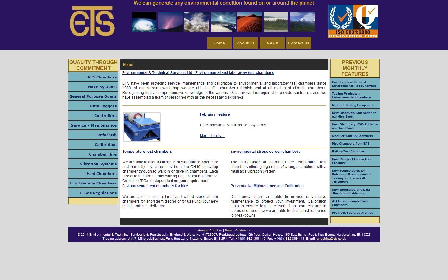 Environmental & Technical Services Ltd Website