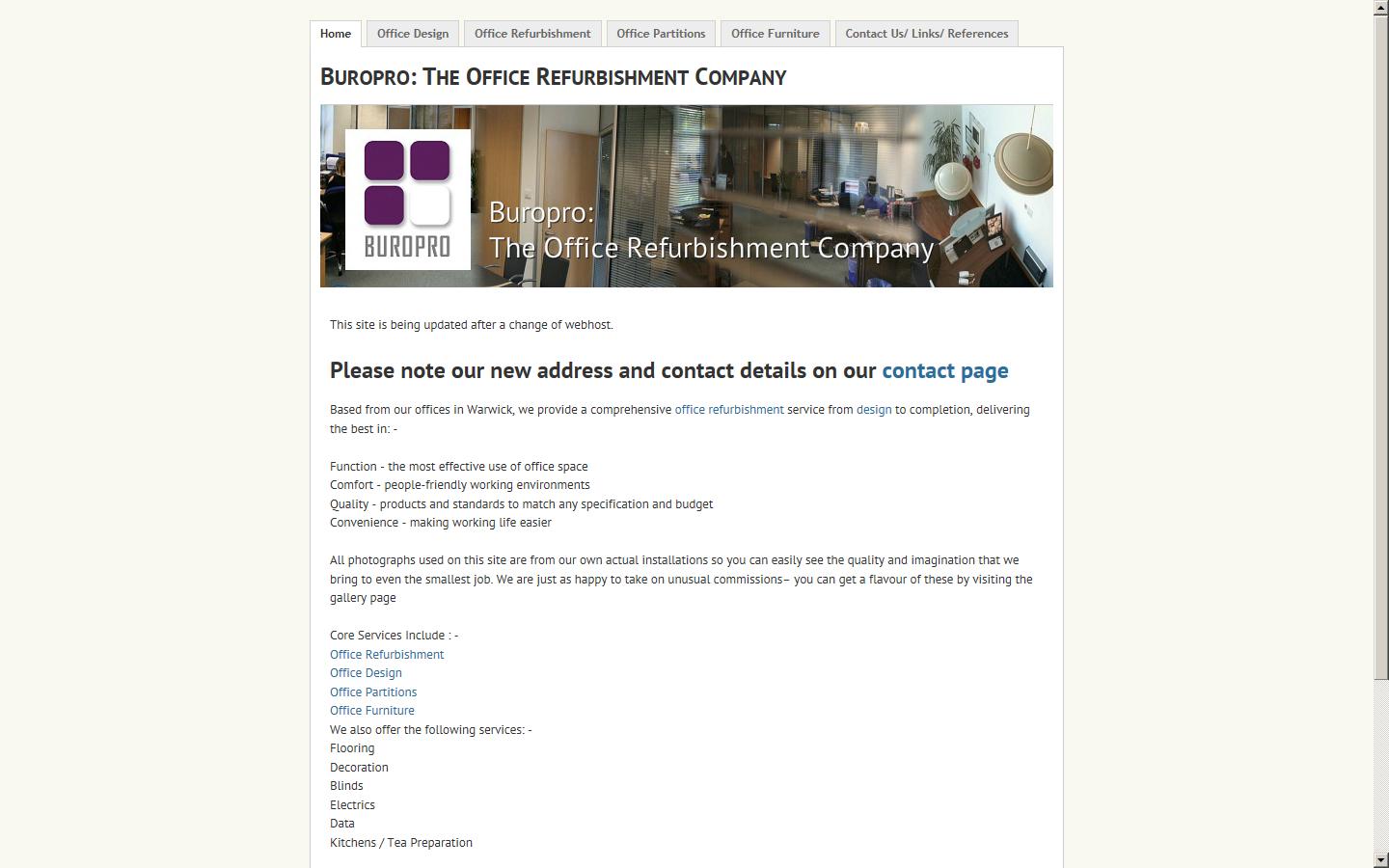Buropro Ltd Website