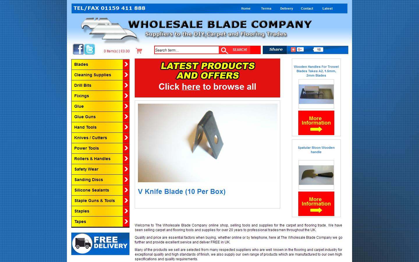 Wholesale Blade Company Website