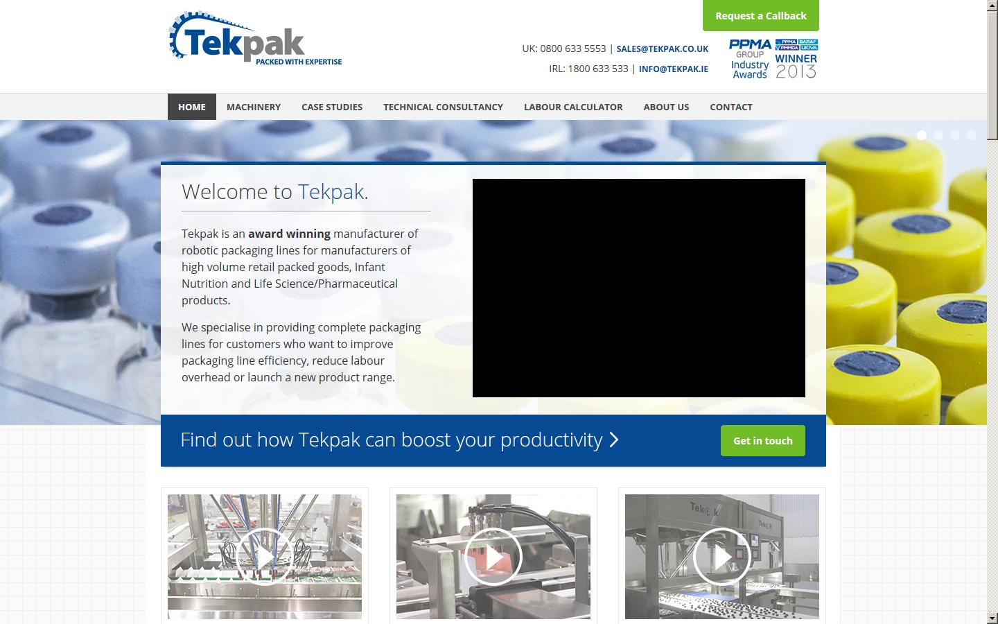 Tekpak Automation Ltd Website