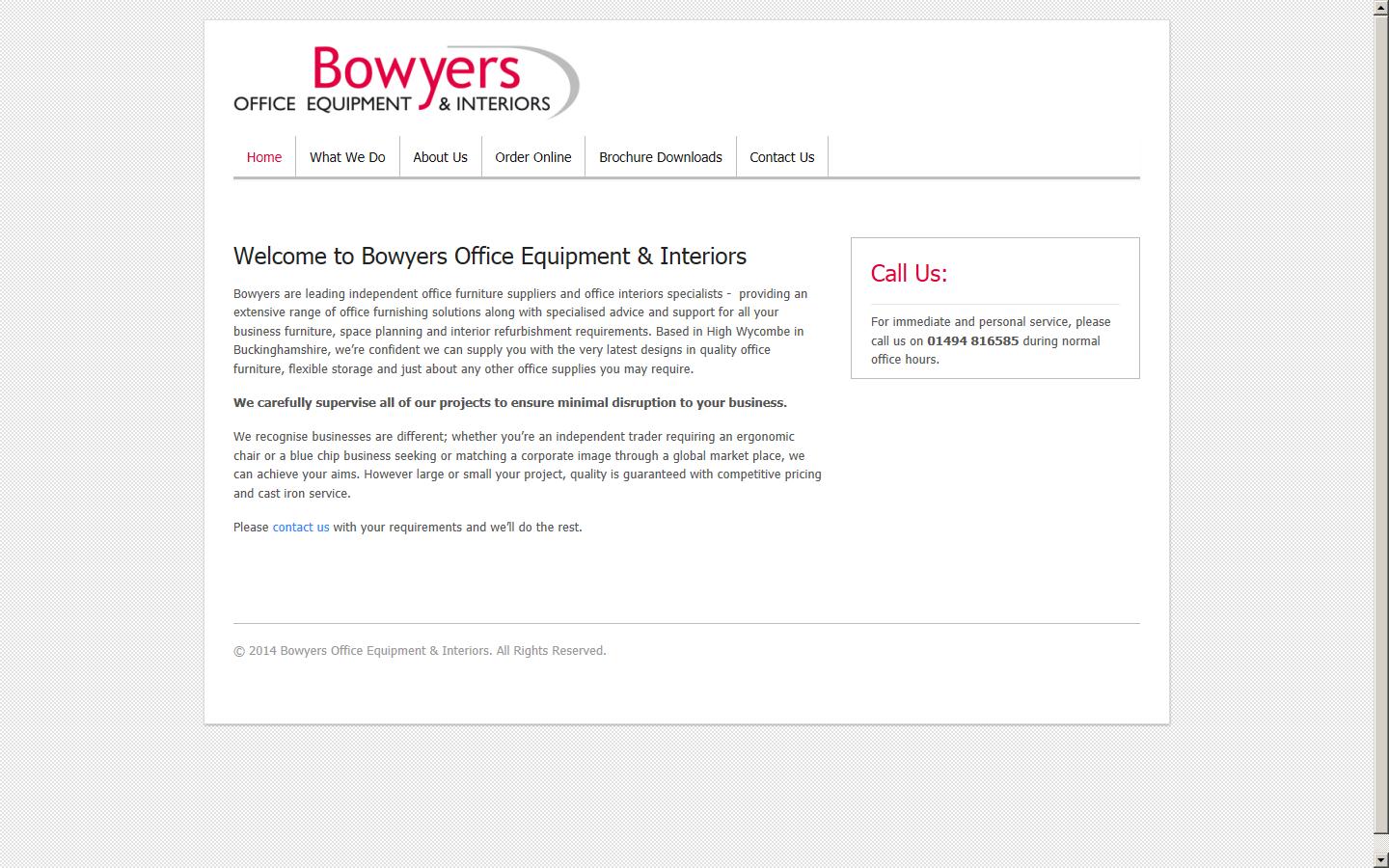 Bowyer Office Equipment Website