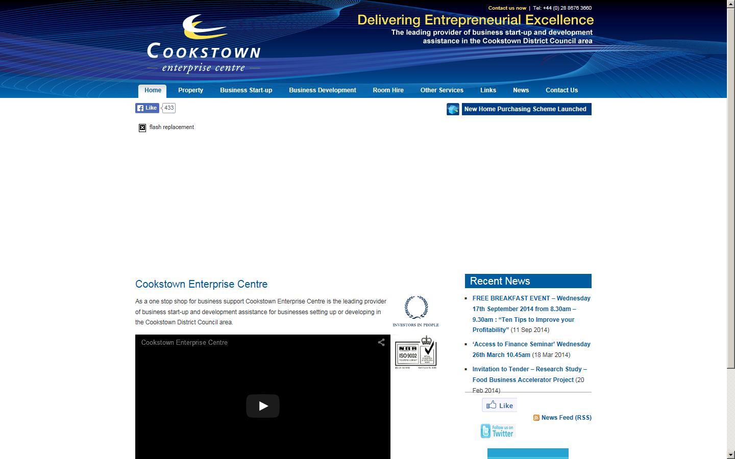 Cookstown Enterprise Centre Website