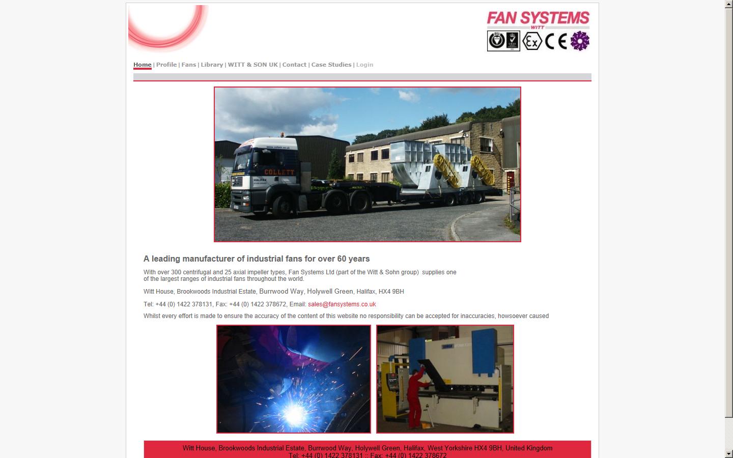 Fan Systems Ltd Website