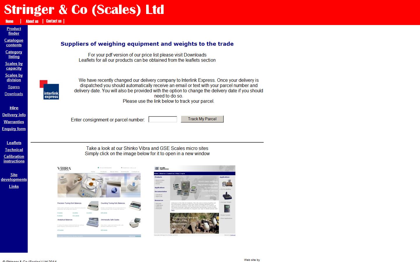 Stringer & Co Scales Ltd Website