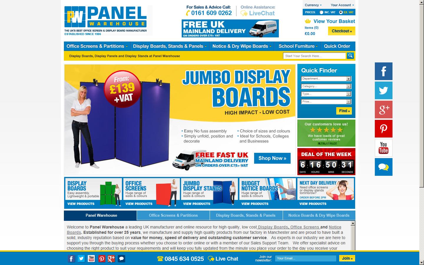 PanelWarehouse.com Website