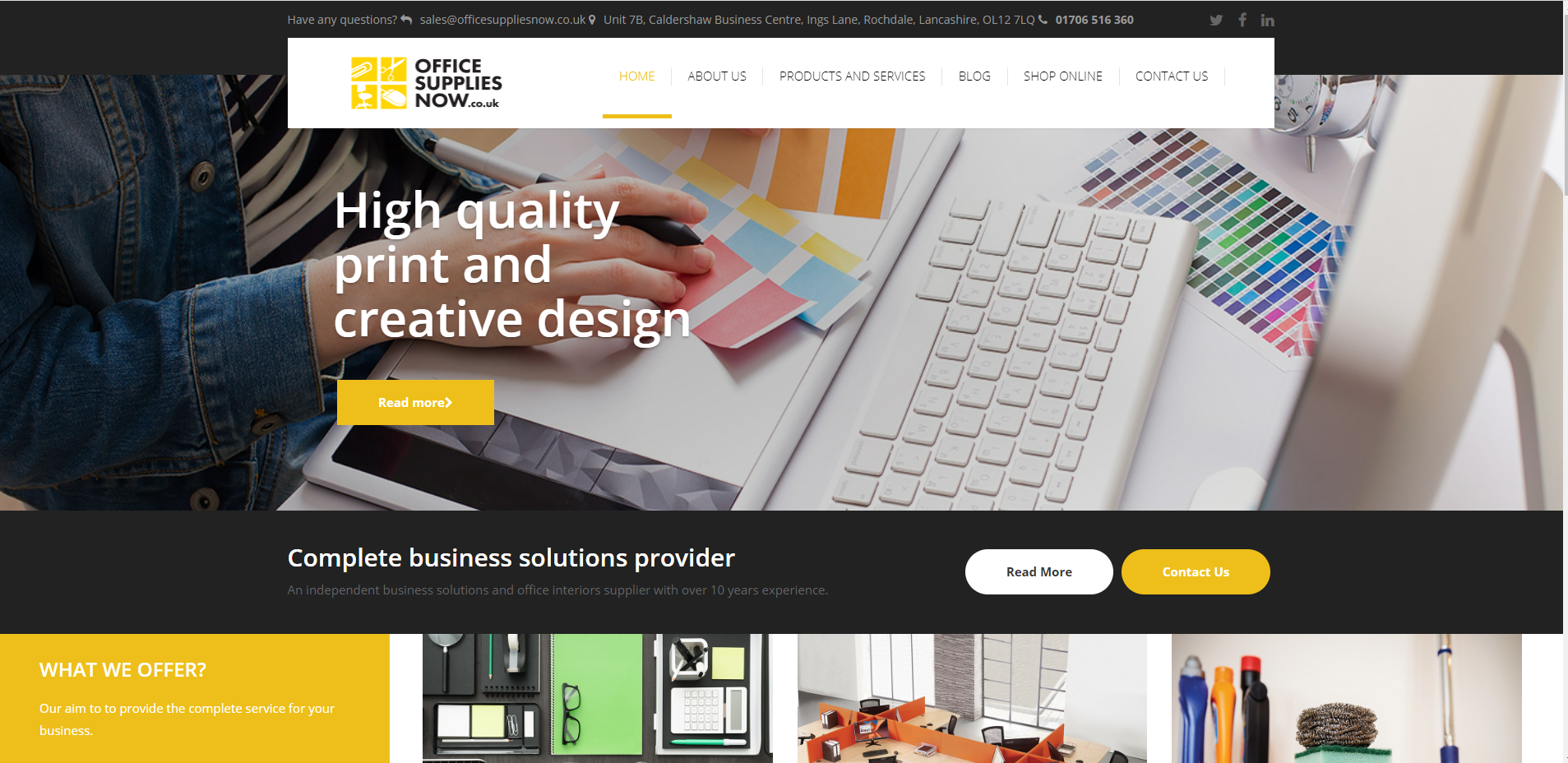 Office Supplies Now Website