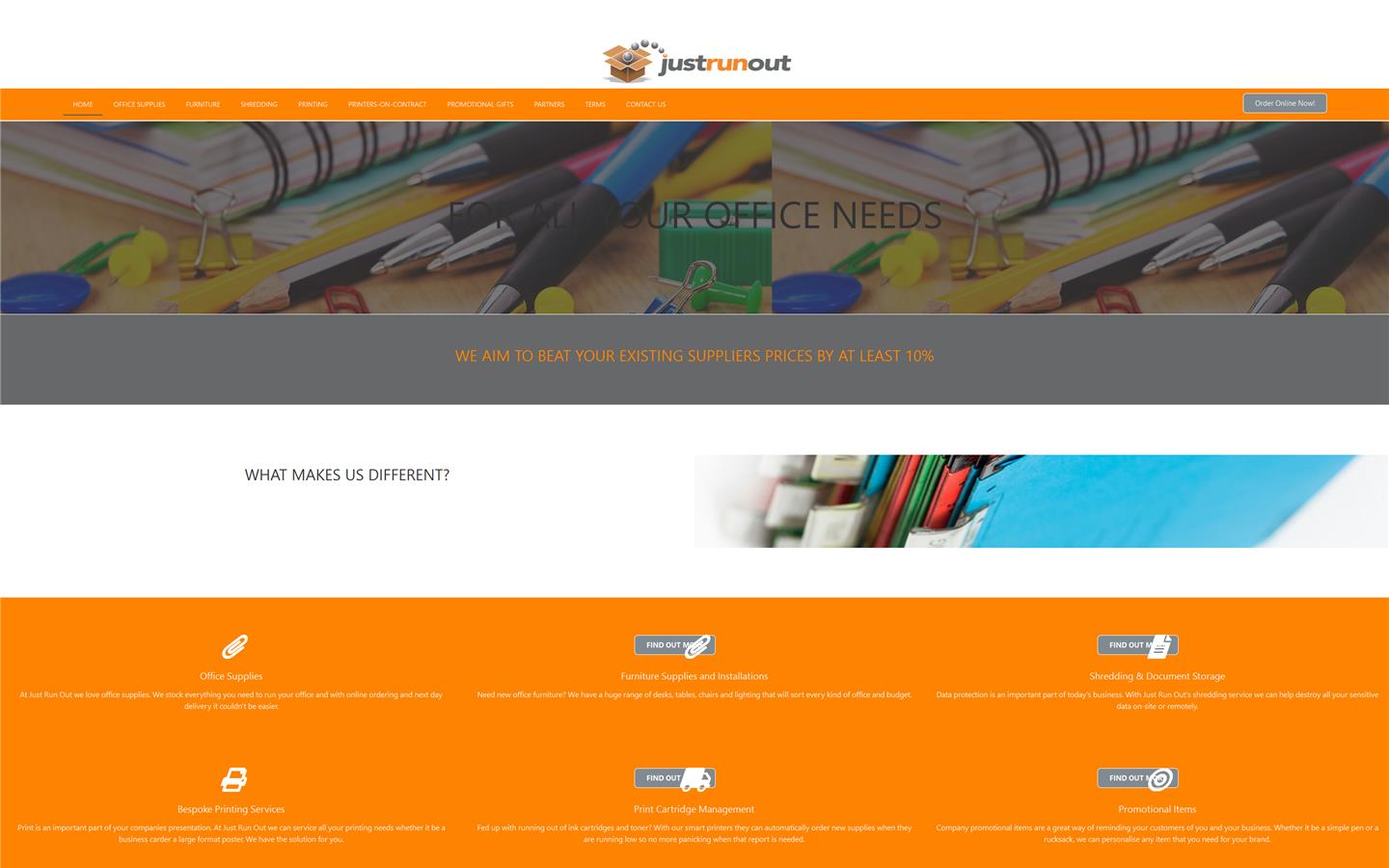 Just Run Out Office Supplies Ltd Website