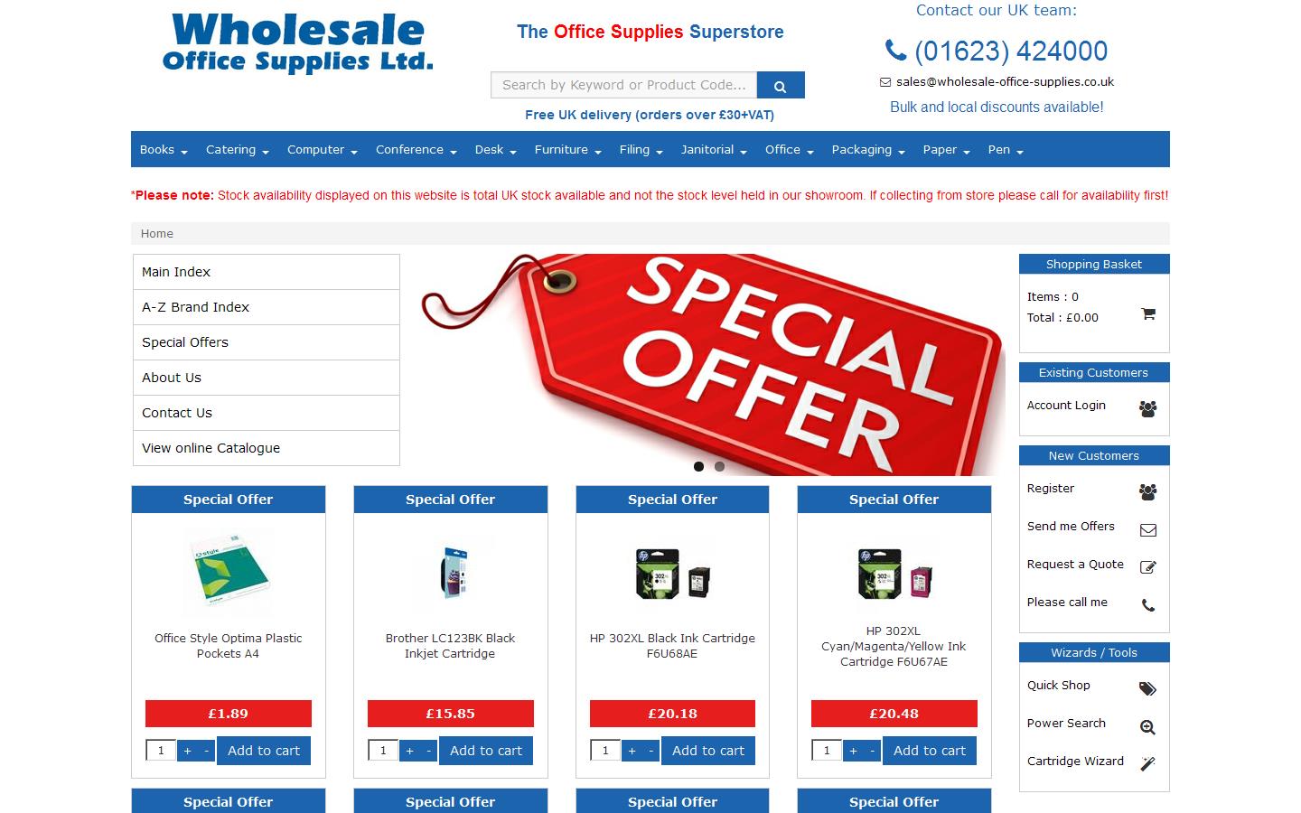 Wholesale Office Supplies Ltd Website