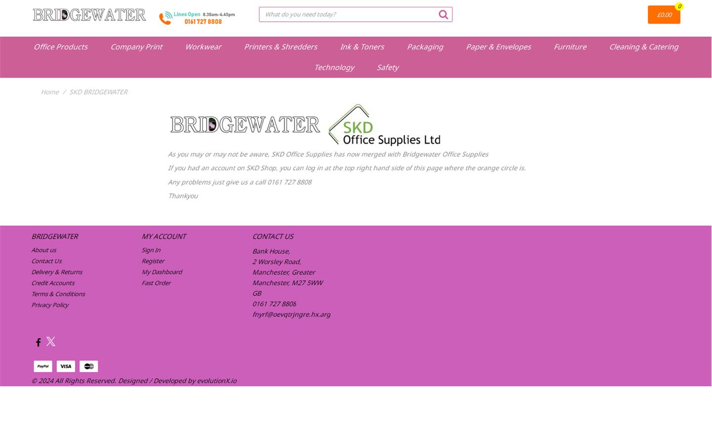 SKD Business Supplies Website