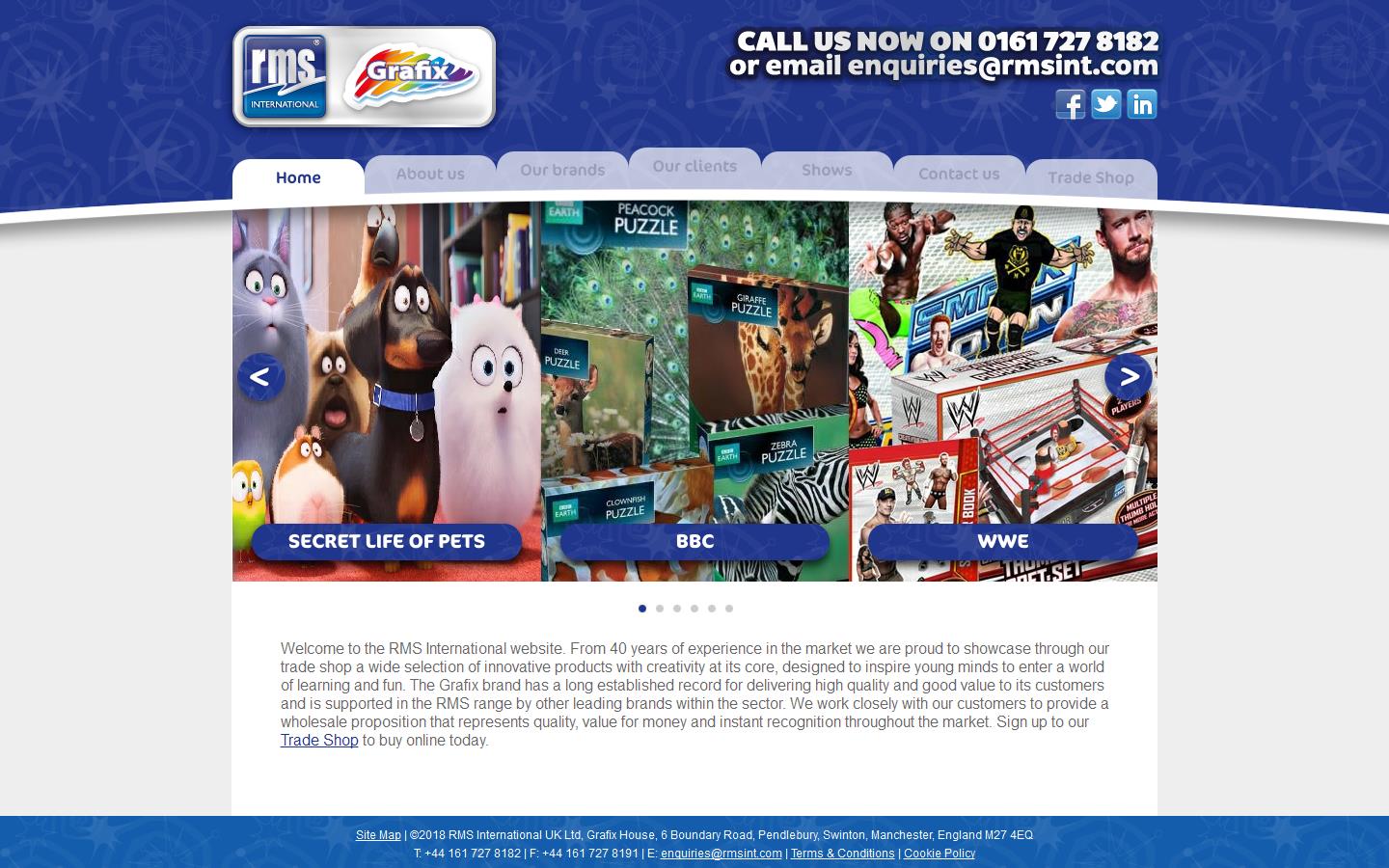 R M S International Ltd Website