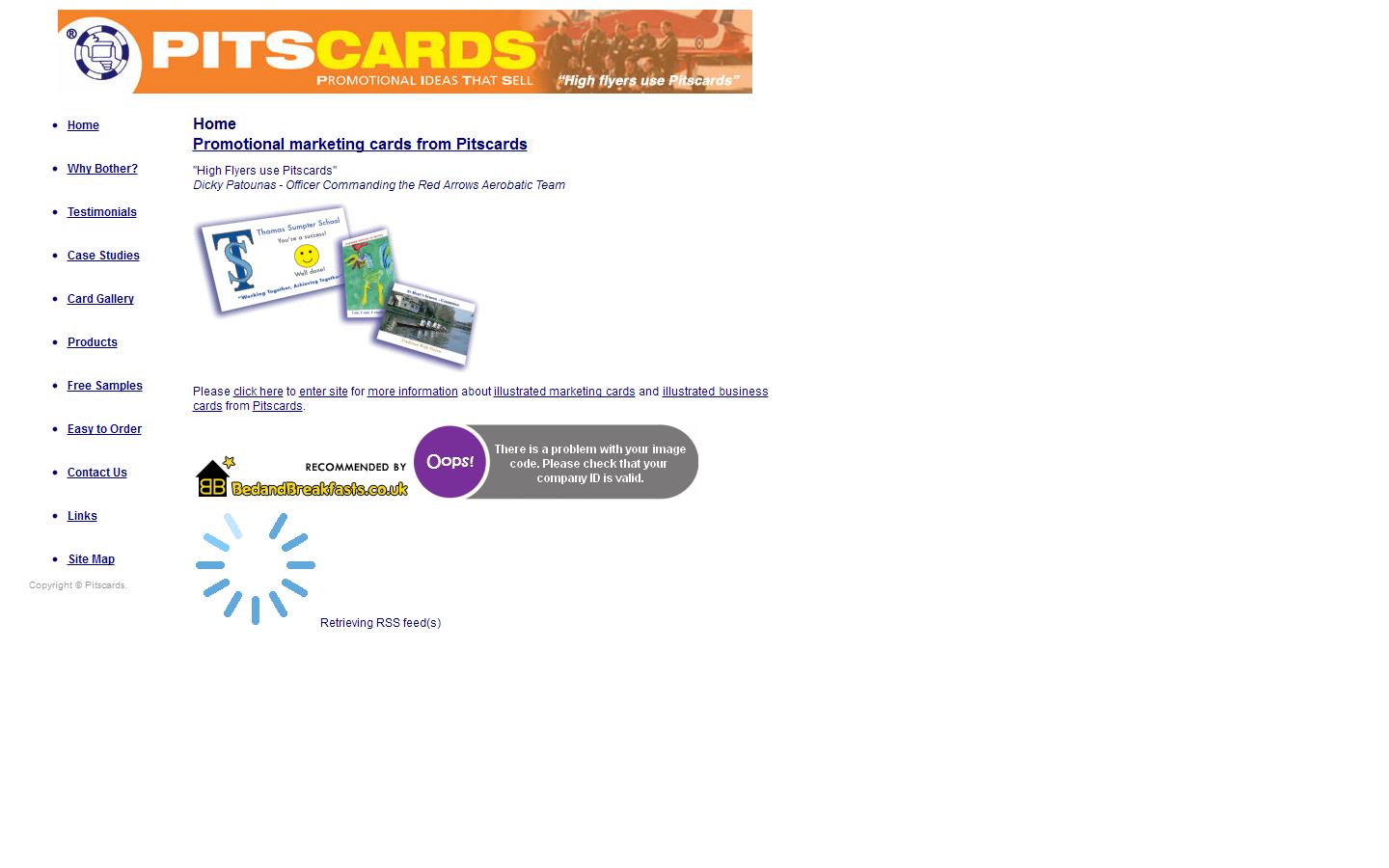 Pits Picture Cards Website