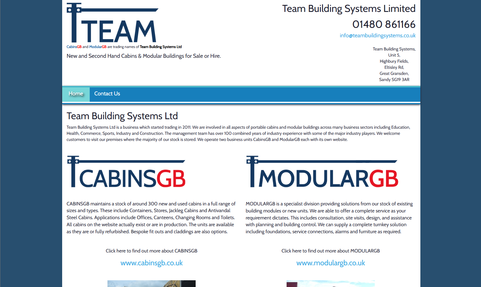 Team Building Systems Limited Website