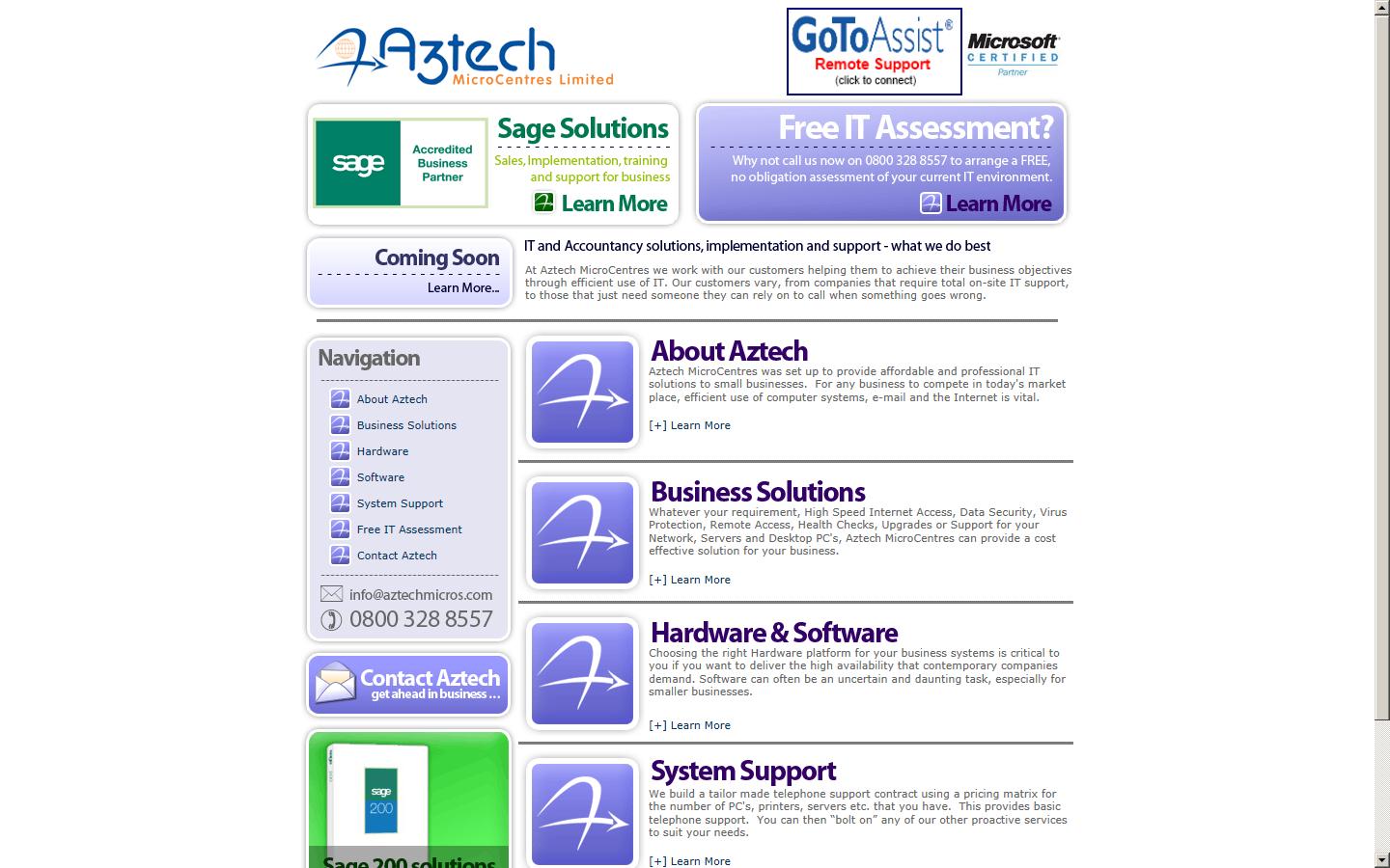 Aztech MicroCentres Ltd Website