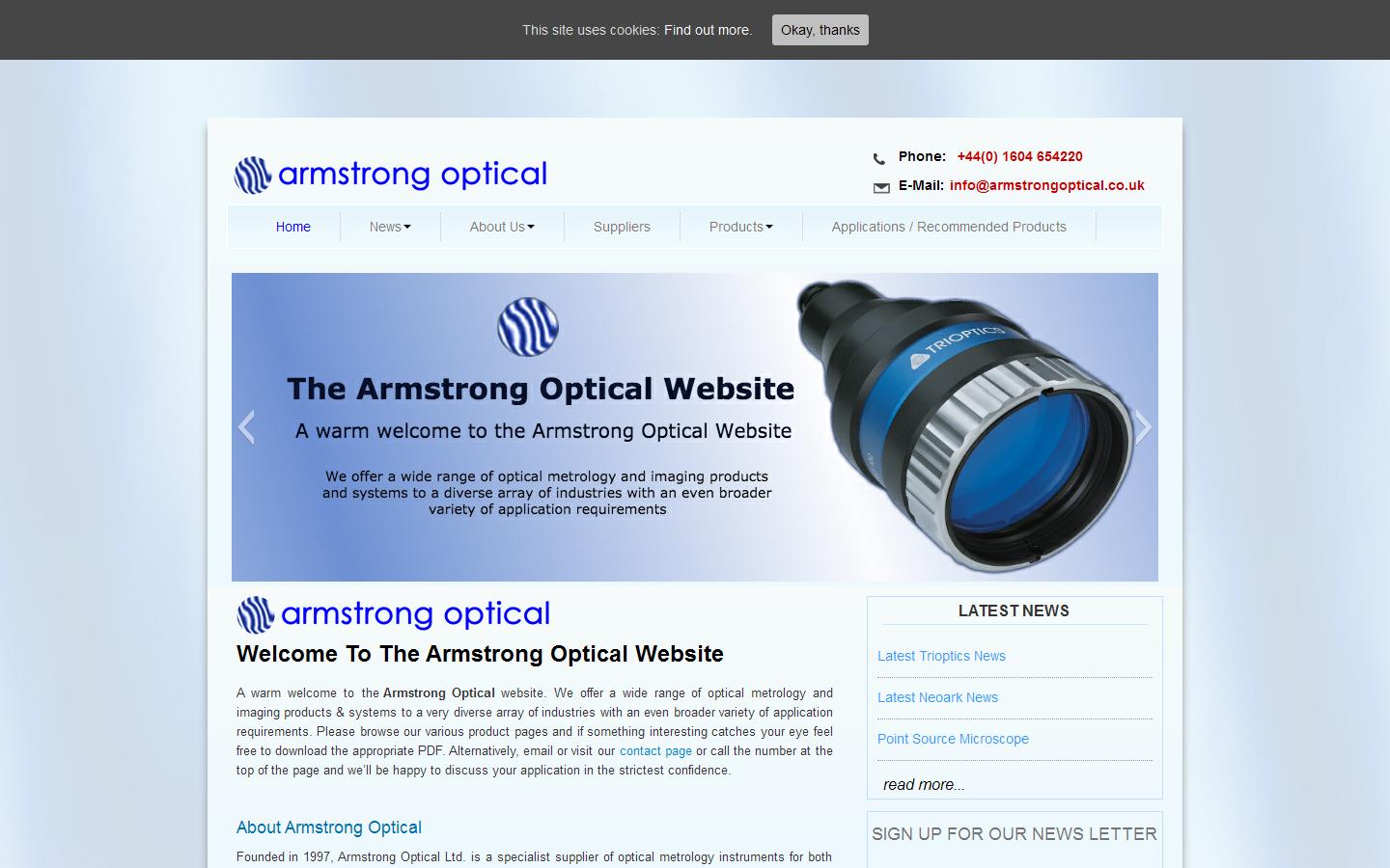 Armstrong Optical Ltd Website