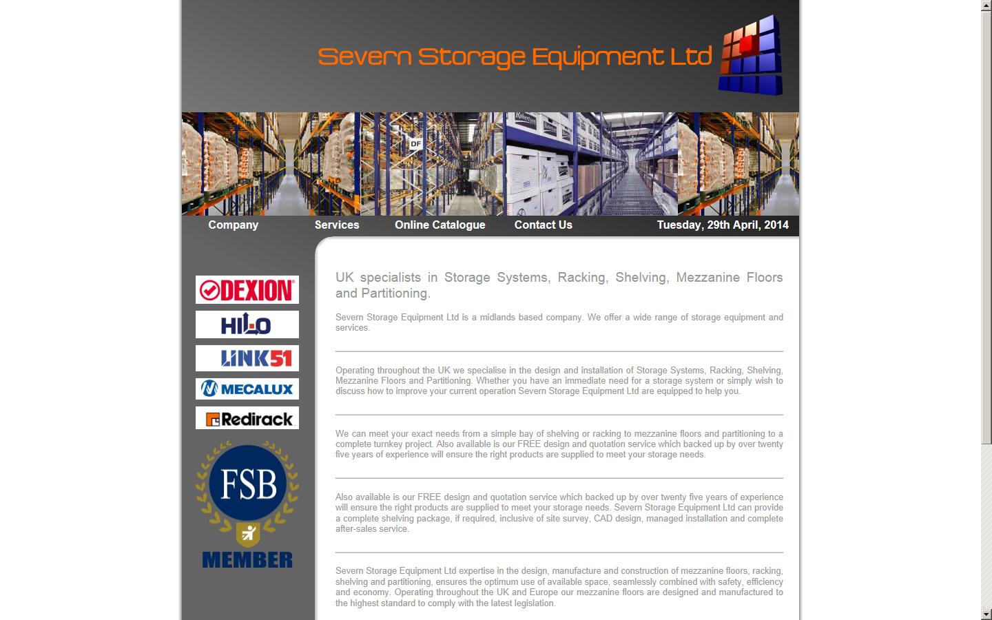 Severn Storage Equipment Ltd Website