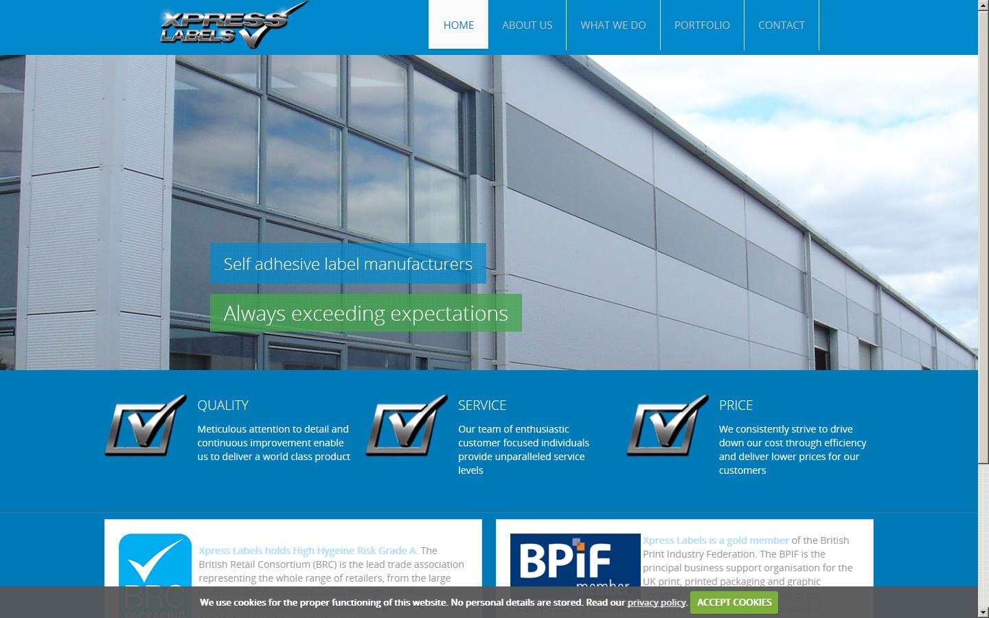 Xpress Labels Website