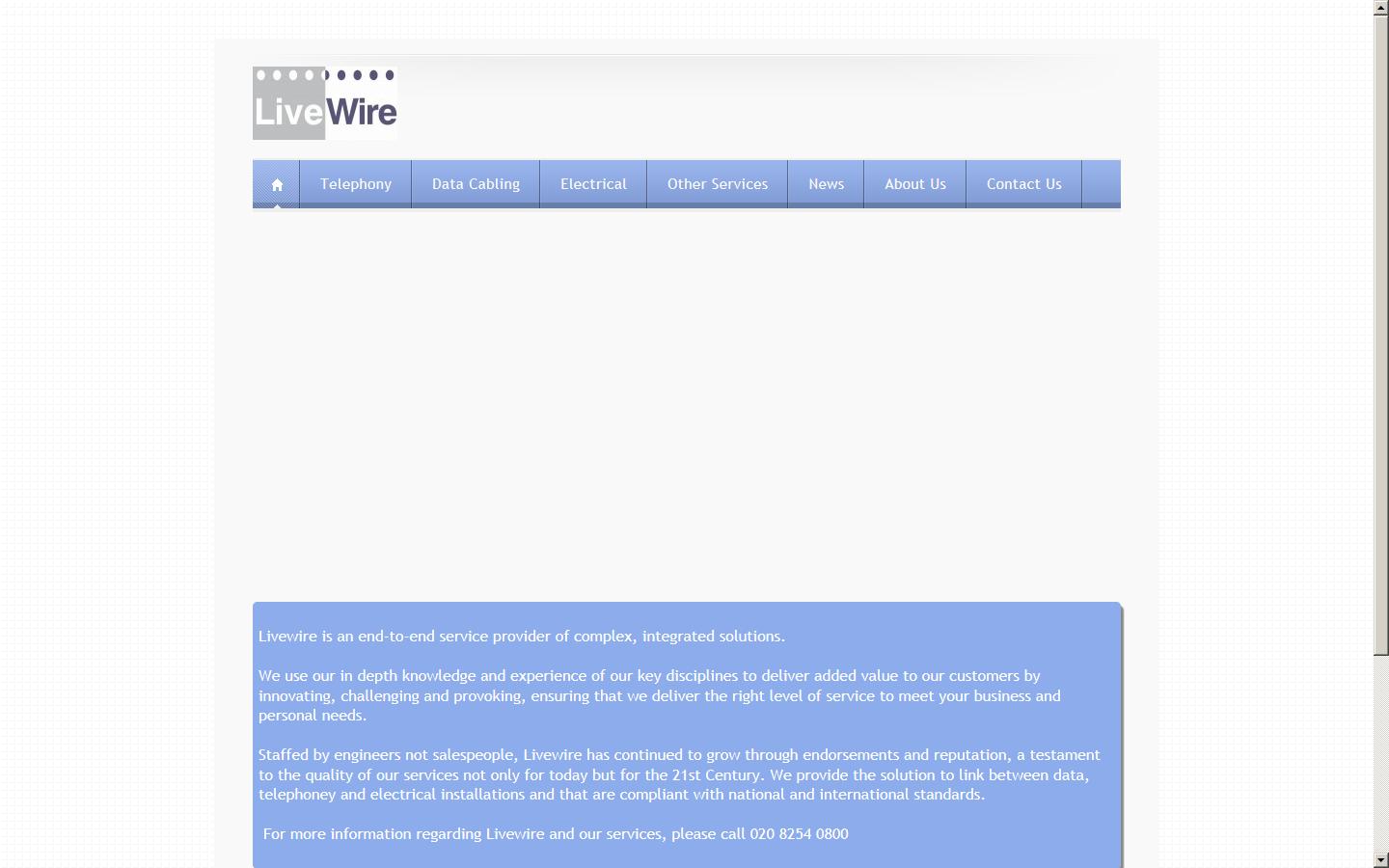 Live-Wire Voice & Data Communications Ltd Website